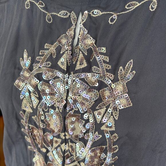 Robbi & Nikki Boho Fairy Dress S Embroidered Sequin Asymmetric Whimsigoth - Picture 10 of 13